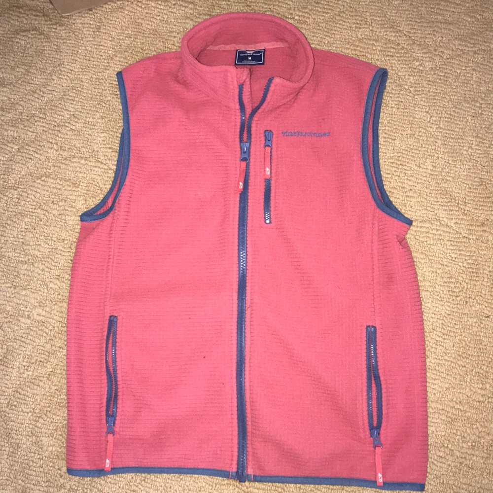 Boys Vineyard Vine Nantucket Red fleece vest M